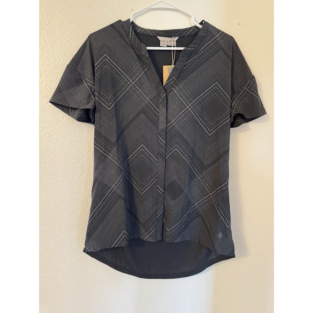 Royal Robbins Spotless Evolution Shirt Small S Black Geo Dot Print Y321008
